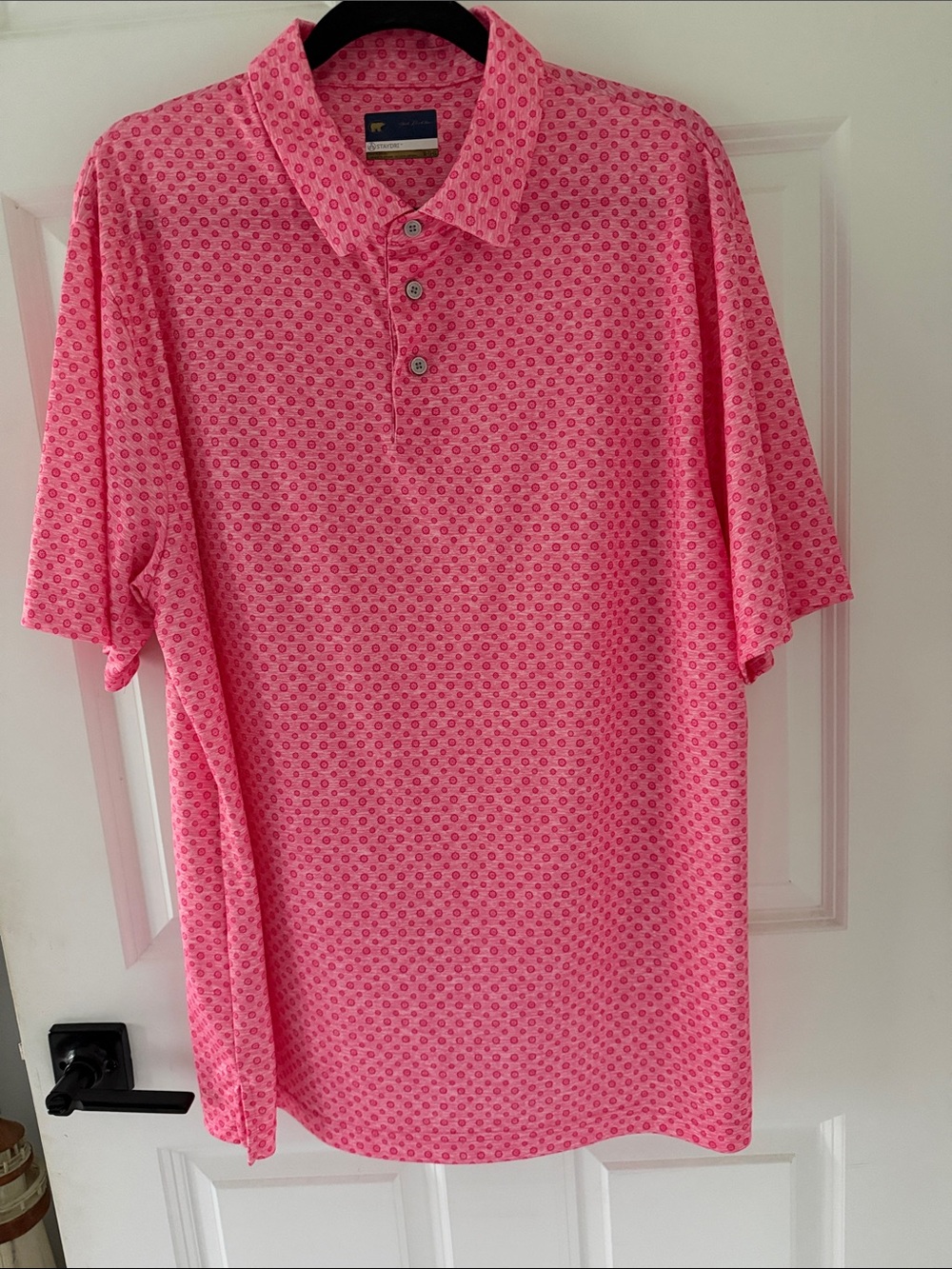 Jack Nicklaus Men's Pink Printed Polo Shirt